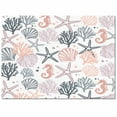 thumbnail image 2 of Area Rugs Indoor Non-Slip Rectangle Rug 2x3 Ft Nautical Coastal Pink Grey Starfish Seashell Coral Seahorse Rug Rubber Backing Floor Mats Non Shedding Home Decor Carpet for Entryway Living Room, 2 of 8