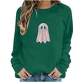 thumbnail image 3 of Jsaierl Womens Halloween Sweatshirts Cute Graphic Pullovers Stretch Going Out Crewneck Long Sleeve Sweater Tops Halloween Clothes, Sizes S-2XL, 3 of 7