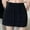 Black, variant on Women's Casual Elastic High Waist Drawstring Workout Mini Skirt with Pockets