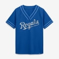thumbnail image 4 of Women's Fanatics Royal Kansas City Royals Diva Race Ahead Raglan V-Neck T-Shirt, 4 of 5