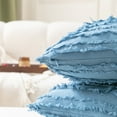 thumbnail image 3 of UlikTree Linen Throw Pillow Covers 2 Pack - Cushion Cover for Sofa Couch Decorative Square Pillowcase, Solid Modern Style Accent Pillows Covers with Zipper 22x22 Inches Orange, 3 of 7