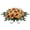 Orange, variant on 1 Pc Cemetery Flowers Headstone Saddle, 26" Windproof Faux Rose Floral Arrangement for Outdoor Tombstone, Peacock Blue