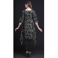 thumbnail image 2 of Bimba Hauts Kurti Asymétriques à Imprimé Floral Pétales Noirs pour Femmes Robe d'Été Indienne Tunique XSmall, 2 of 6
