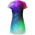 thumbnail image 2 of Black Light Raver Rainbow All Over Juniors Beach Cover-Up Dress Multi SM, 2 of 2