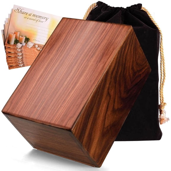 Forever Lane Rosewood Cremation Urn Decorative Box Wooden Urn for Ashes, Solid Large