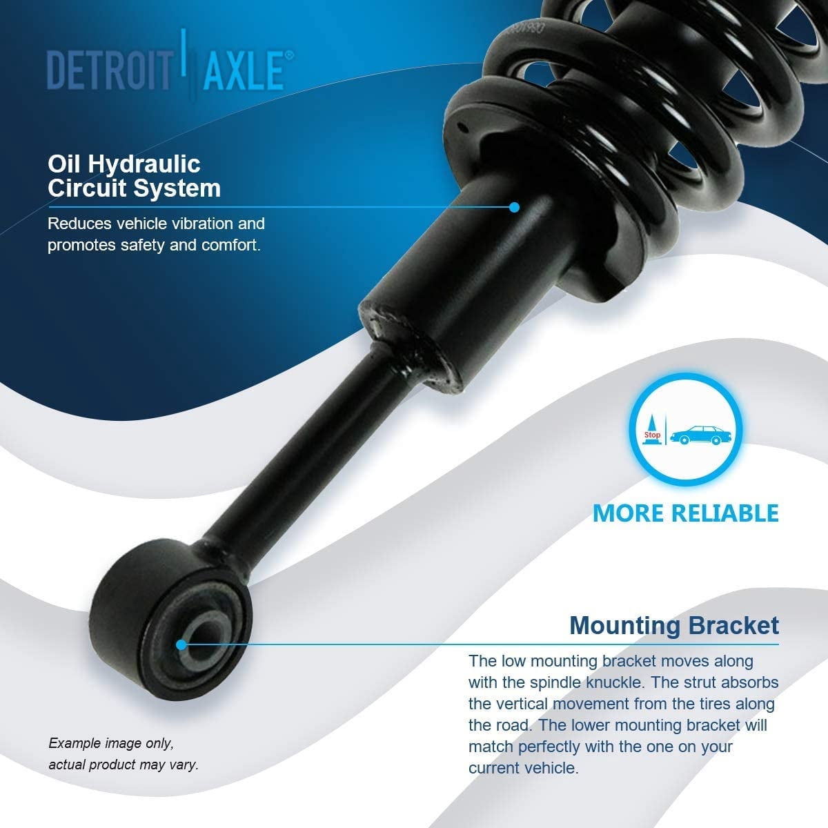 Detroit Axle - 8pc Struts Shocks kit for 2003-2018 Toyota 4Runner 2007-2014 FJ Cruiser Complete Front 2 Struts w/Coil Spring Rear 4 Sway Bars 2 Shock Absorbers Replacement Struts Assembly