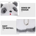 thumbnail image 3 of SOPOTUTU Soft Plush Panda Keychain Grey Decorative Hanging Pendant for Bag Backpack and Car Keys, 3 of 5