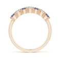 thumbnail image 2 of ANGARA Natural Half Eternity 7 Stone Tanzanite and Diamond Wedding Ring in 14K Rose Gold for Women (Size-3mm) | December Birthstone, Anniversary, Jewelry Gift for Women | Natural Tanzanite Ring, 2 of 10