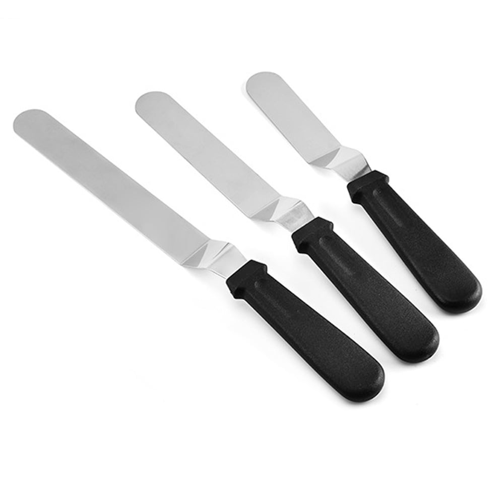 Cake Offset Spatula , Icing Spatula Set Stainless Steel Blades Cake