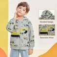 thumbnail image 2 of POPTEM Toddler Boys Zip-up Hoodie Excavator Sweatshirt Cotton Jacket Kids Clothes Grey 3T, 2 of 8