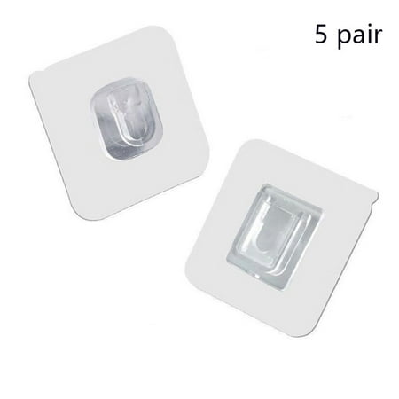 

TruPeony 1/5/10 Pairs Double-sided Adhesive Wall Hooks Suction Cup Sucker Storage Holder