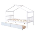 thumbnail image 5 of Bellemave  House Bed with Drawers Twin Size Platform Bed with Storage Playhouse Design Wooden House Bed Frame With Headboard and Footboard for Teens, White, 5 of 10