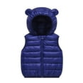 thumbnail image 2 of Girls Coat&jacket Baby Boys Girls Hooded Vest Winter Lightweight Sleeveless Bear Ears Zipper Up Jacket, 2 of 3