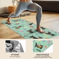 thumbnail image 4 of Dachshunds and Pioneer Flower Hot Yoga Mat Towel Non Slip for Hot Yoga - Quick-Drying Yoga Mat Cover with 4 Corner Pockets with Travel Bag - Hot Yoga Towel Non Slip 70"x26", 4 of 6