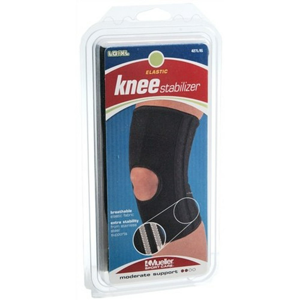 Mueller Sports Elastic Compression Open Patella Knee Stabilizer Brace