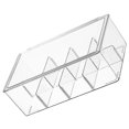 thumbnail image 3 of KAKOWELY Desktop Tea Bag Organizer Divided Clear Tea Box Household Coffee Storage Box,11.1"X6.73"X3.7", 3 of 5