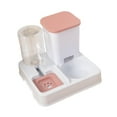 thumbnail image 2 of Dispositivo de alimentación de alimentación de mascotas automática Conveniente Base Estable Doble Tazón 2 en 1 Dispensador de alimentación y agua para rosado, 2 of 8