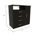 thumbnail image 4 of Black 3 Piece Bedroom Collection: 4 Dresser & 2 Nightstands. Seamless Assembly Via Interlocking Design. Pre-drilled Holes For Exact Installation. Detailed Directions. Quality Particle Board. Full, 4 of 5