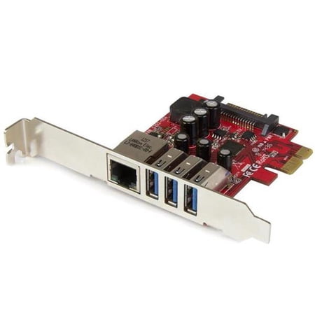 UPC: 0065030860796 | StarTech 3-Port PCI Express USB 3.0 Card + Gigabit Ethernet