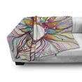thumbnail image 3 of Abstract Soft Flannel Fleece Throw Blanket, Absurd Vector Smoky Wavy Floral Design Rainbow Alike Stripes and Lines Print, Cozy Plush for Indoor and Outdoor Use, 70" x 90", Multicolor, by Ambesonne, 3 of 6