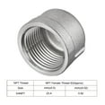 thumbnail image 5 of Uxcell  Female Threaded Stainless Steel 304 Pipe Cap 2 Count 3/4 NPT, 5 of 6