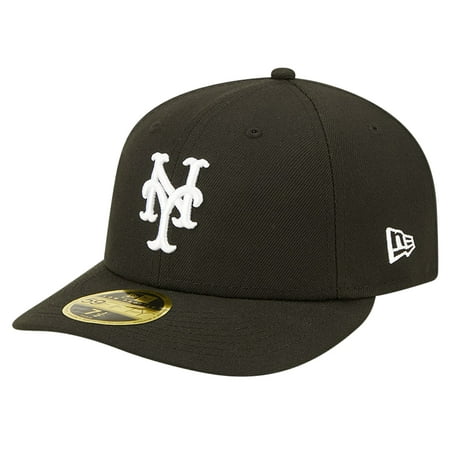 Men s New Era Black New York Mets Low Profile 59FIFTY Fitted Hat