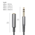 thumbnail image 3 of 6.35mm Stereo Male to Female 1/4Inch Auditory Cable Coppered Cores Double Shielding Noise Reduces, 3 of 8