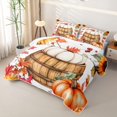 thumbnail image 3 of Manfei Classic Halloween Pumpkin Lantern Quilt King,Skull Print King Coverlet Set,3-Piece,1 Bedspread and 2 Pillowcases, 3 of 7
