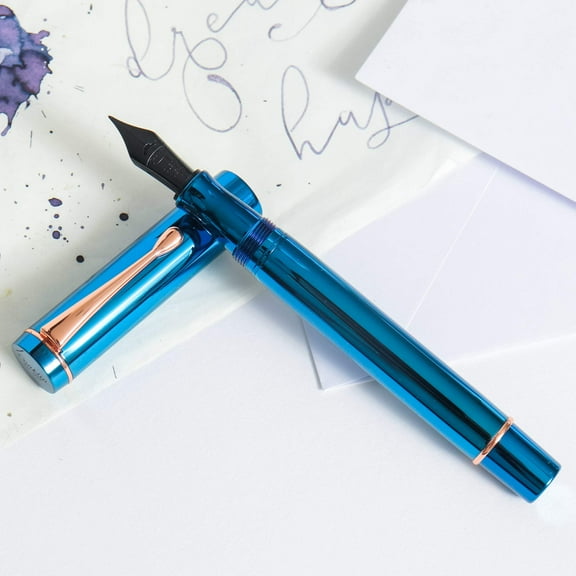Conklin Duragraph Metal Fountain Pen - Blue PVD