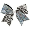 Crackle And Sequin Performance Hair Bow Seq Silver
