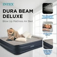 Intex Dura Beam Deluxe Blow Up Air Mattress Bed with Built In Pump
