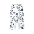 thumbnail image 4 of Pounoo Workout Shorts for Women Floral Print Side Split Button Detail Loose Fit Bottoms Beach Wear Breathable Slacks, 4 of 5