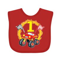 Inktastic Monster Truck 1st Birthday Boys or Girls Baby Bib