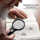 thumbnail image 2 of Heavy-duty Magnifying Glass With Light | 3x & 45x Magnification | Scratch-proof Lens | Handheld | Lightweight | For Seniors With Macular Degeneration, 2 of 5