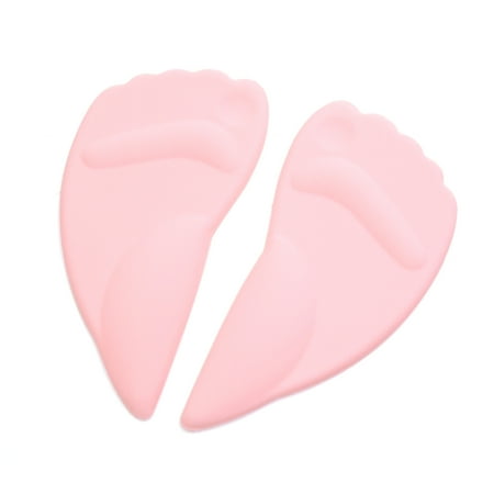 Pink Insoles - 1 Pair Pink Gel Self Adhesive Foot Arches Forefoot Pad Supporting Cushion Insole