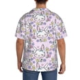 thumbnail image 5 of Wukai Purple Rabbit Men's Casual Short-Sleeve Button Down Shirt - Lightweight Summer Dress Shirt for Daily Wear-3X-Large, 5 of 7