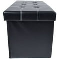 thumbnail image 7 of Collapsible 6 Drawer Storage Ottoman, Black Faux Leather, 30" x 15" x 15", 7 of 7