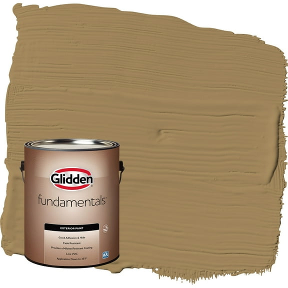 Glidden Fundamentals Timber Beam / Brown Flat Exterior Paint, 1 Gallon