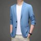 thumbnail image 1 of Traje pequeño informal de color sólido fino de primavera y verano para hombre, traje de negocios coreano para hombre, chaqueta de protección solar occidental para hombre, 1 of 6