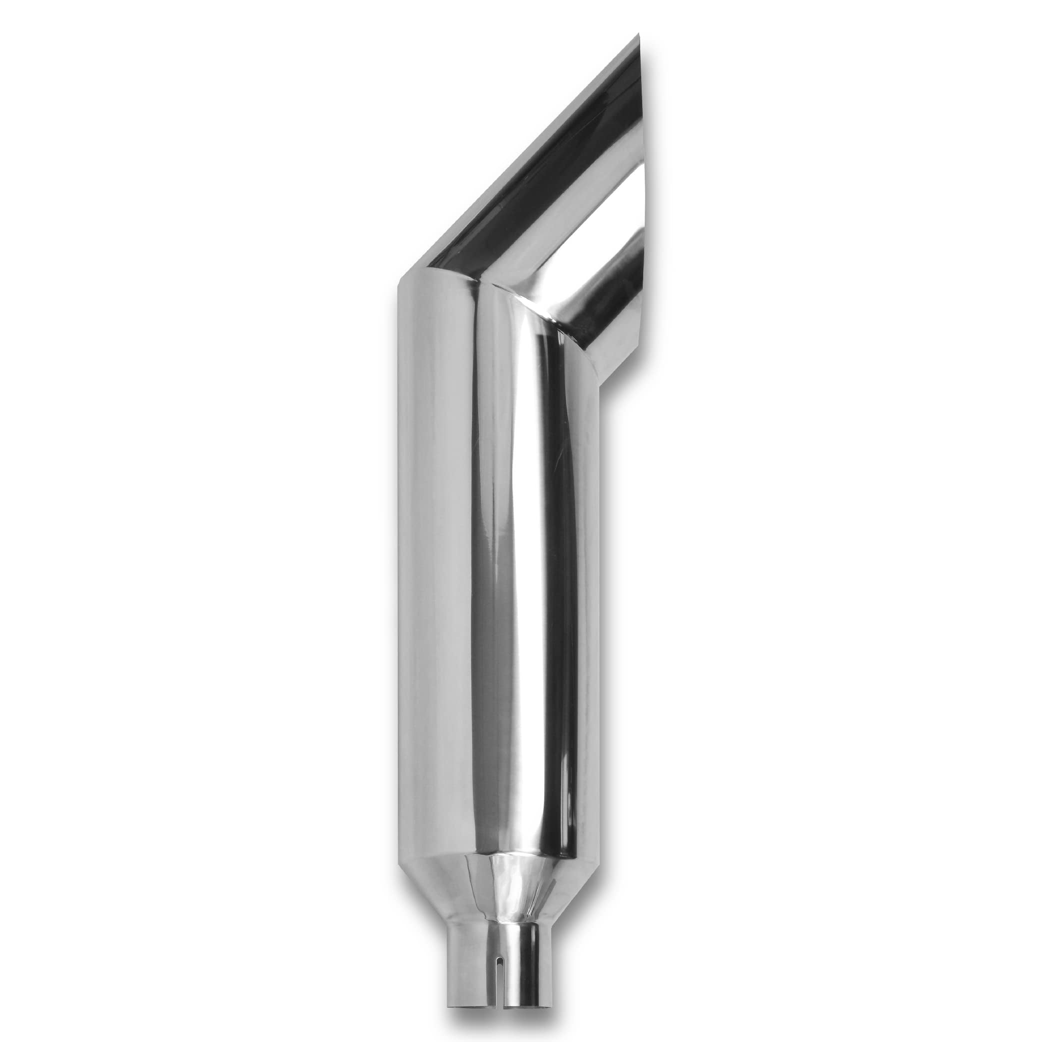 4" Inlet 7" Outlet 36" Tall Diesel Exhaust Stack Tip Polished Stainless Steel