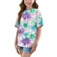 thumbnail image 5 of Shirts for Girls 7-8 Crew Neck Tshirts Short Sleeve Shirts for Girls 10-12 Tie Dye Top Kids Blouse for Girls my order, 5 of 8