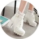 thumbnail image 1 of Botas cortas de primavera, otoño e invierno, para mujer, tacón alto, tacón grueso, con cordones, 1 of 5
