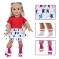 thumbnail image 3 of Accesorios de muñeca de 18 pulgadas OTMOON 7PC Travel Roller Skates Sport Play Set, 3 of 7