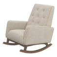 thumbnail image 1 of Delgado Fauteuils Berçants Modernes à Dossier Fixe en Tissu Beige et Lin pour Intérieur de Chambre de Bébé, 1 of 5