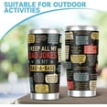 thumbnail image 3 of Gifts for Dad-Christmas Gifts for Dad Husband Step Dad,Funny Cups Gifts for Men from Daughter Son-Birthday Gift for Dad-Dad Gifts for Fathers Day Thanksgiving -Dad Jokes Tumbler 20oz, 3 of 6