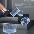 thumbnail image 1 of Funda de silicona transparente para pies de mesa y silla, gruesa y resistente al ruido, para taburetes, a prueba de arañazos, 1 of 2