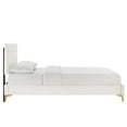 thumbnail image 3 of Modway Leah Chevron Tufted Performance Velvet Queen Platform Bed in White, 3 of 8