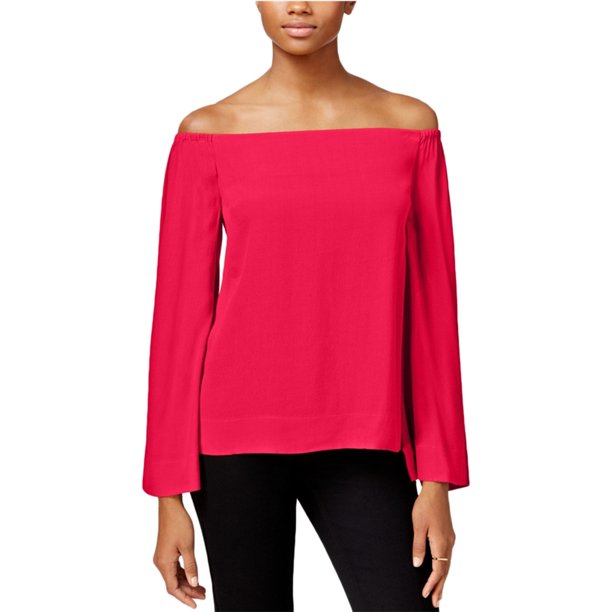 Blusa de punto con textura Rachel Roy para mujer, rojo, mediano Rachel Roy Tejer