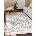 thumbnail image 6 of 9' x 12' Beige and Black Bohemian Geometric Rectangular Area Throw Rug, 6 of 6