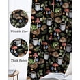 thumbnail image 3 of Frog Mushroom Kitchen Curtains Red Brown Coffee Plant Black Idyllic Cafe Short Curtains for Bathroom Blackout Window Curtain Grommet Small Window Treatment Drapes for Bedroom Living Room 27.5"x39"x2, 3 of 9